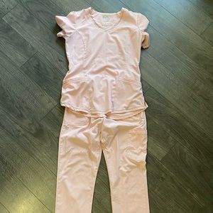 Baby pink scrub set